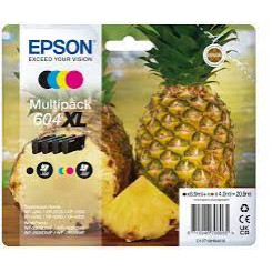 Epson 604XL (4-Ink CMYK Multipack) High Capacity Original Black, Yellow, Cyan, Magenta Ink Cartridges